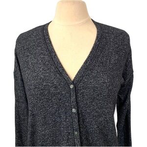 American Eagle Black Soft & Sexy Plush Knit Button Front Cardigan Size XS